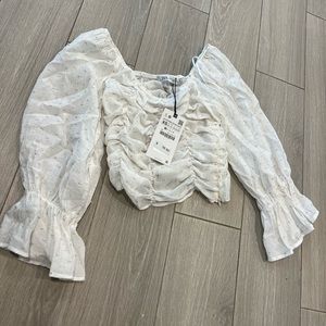 Zara white blouse